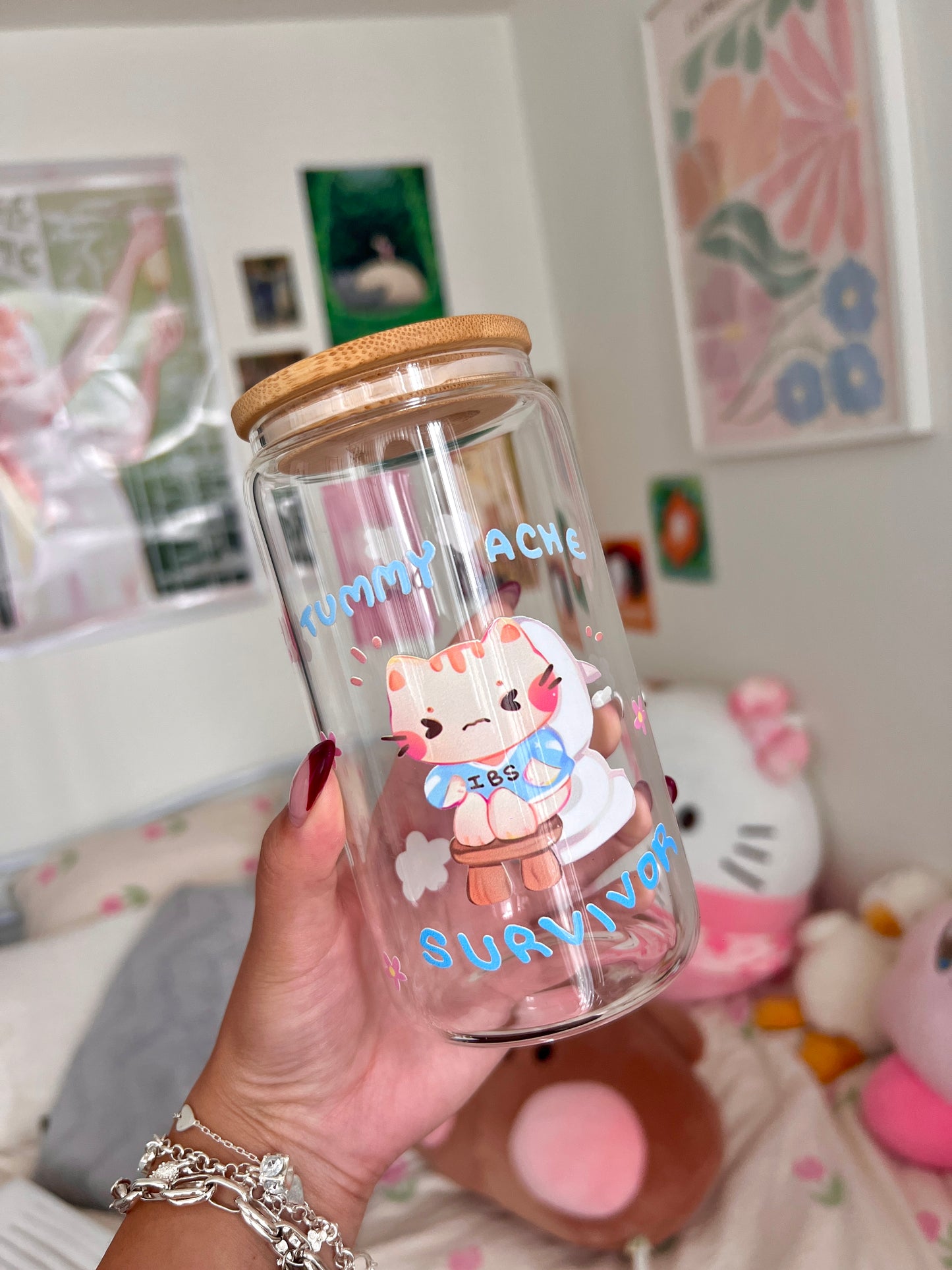 Tummy Ache Survivor Glass Cup