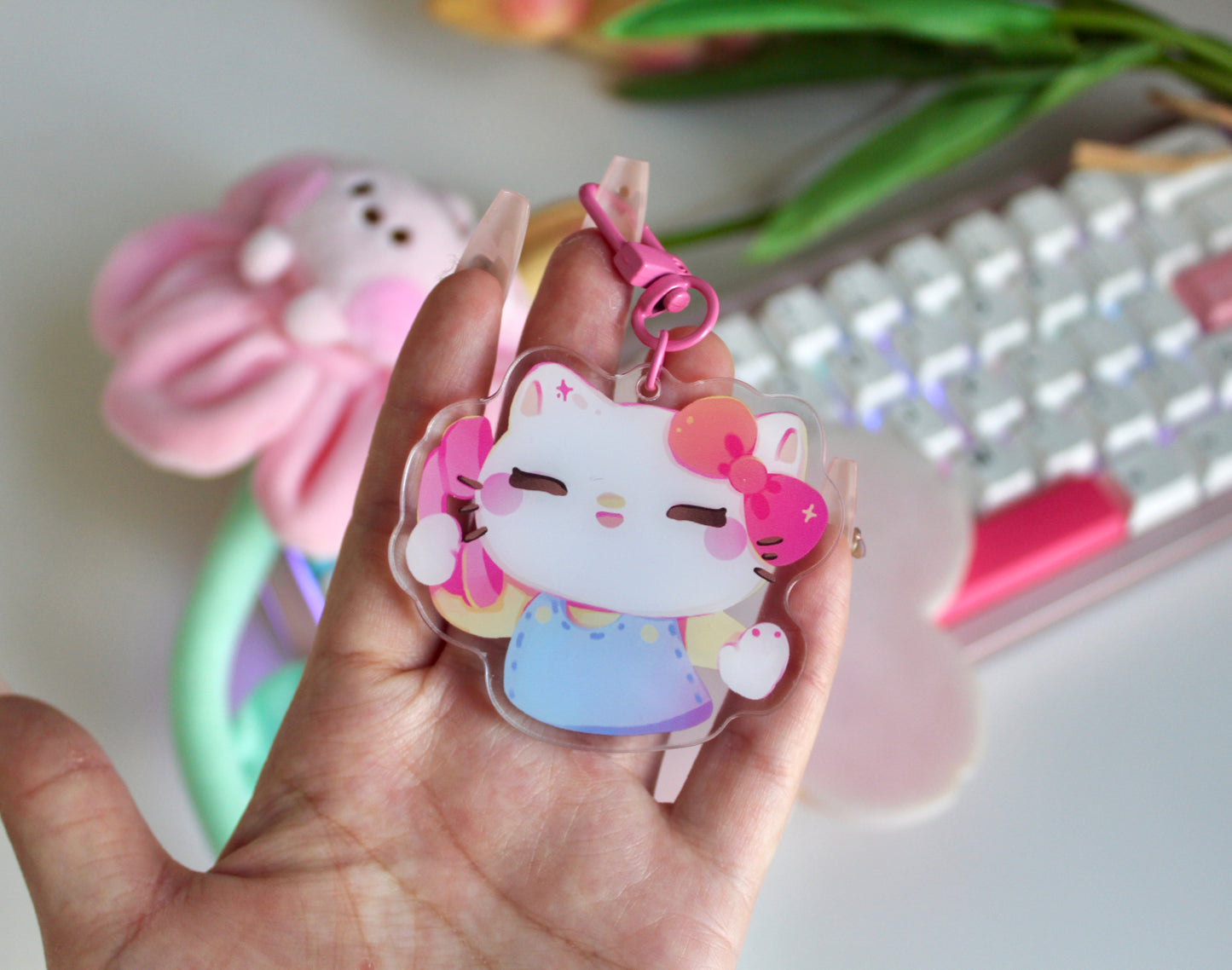 Hello Kitty Calling Keychain