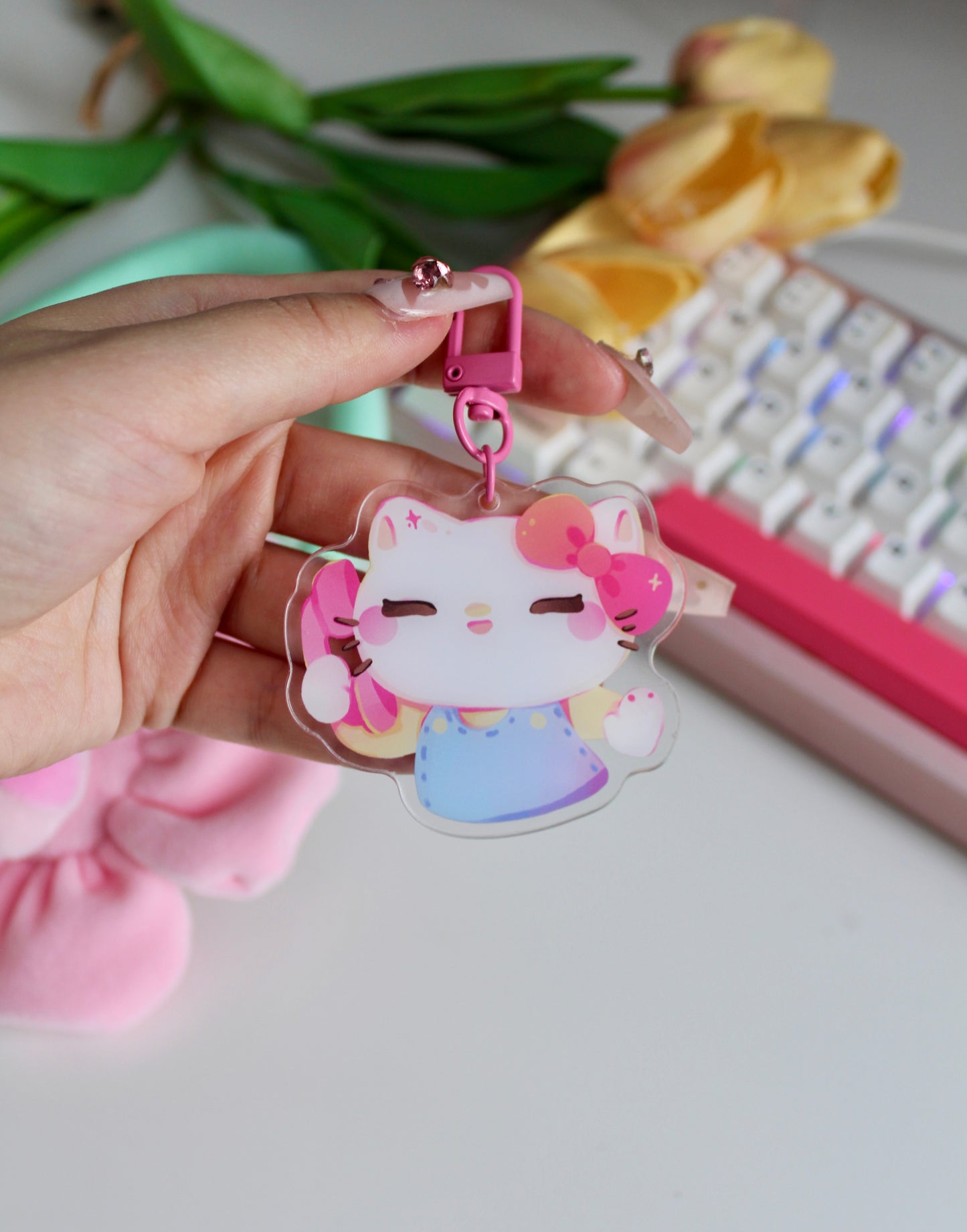 Hello Kitty Calling Keychain