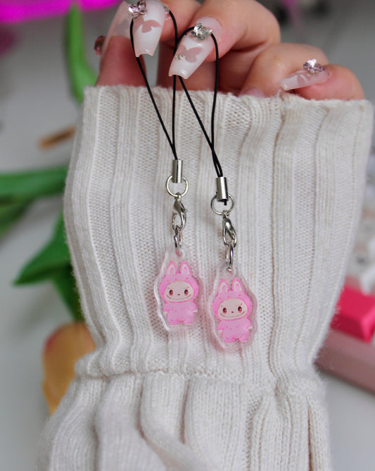 Pink Labubu Phone Charm